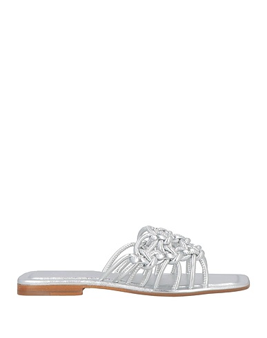 ZINDA Sandals Silver Textile fibres