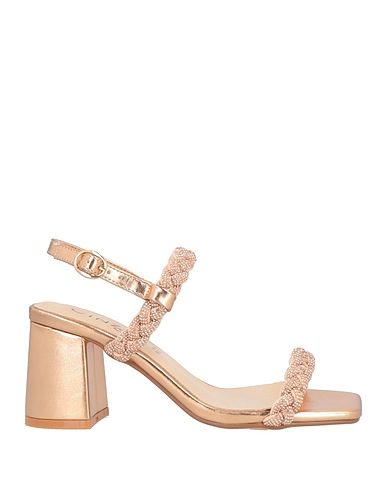 CINZIA SOFT Sandals Bronze Textile fibers
