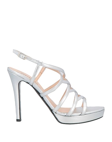 MELLUSO Sandals Silver Textile fibers