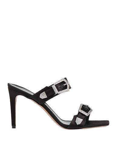 PARIS TEXAS Sandals Black Textile fibers