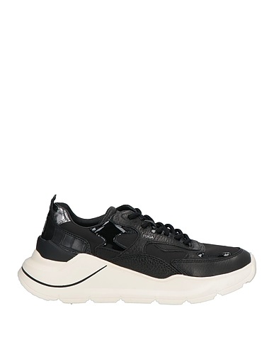 D.A.T.E. Sneakers Black Leather, Textile fibres