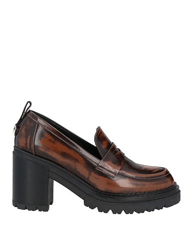 SERGIO ROSSI Loafers Brown Leather