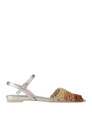 RAS Sandals Camel Leather, Textile fibers