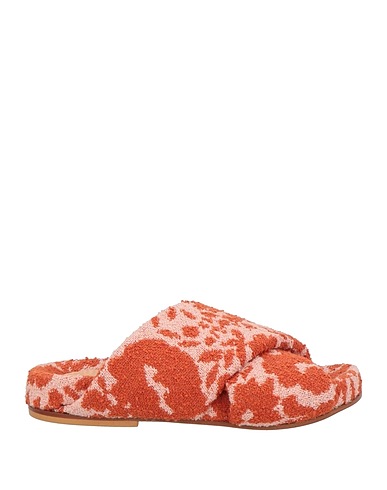 TELA Sandals Rust Textile fibres