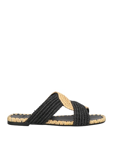 CASTAÑER Sandals Black Textile fibres