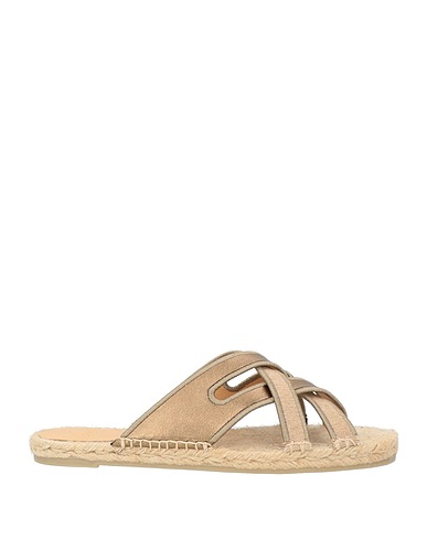 CASTAÑER Espadrilles Bronze Leather, Textile fibers