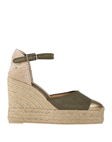 CASTAÑER Espadrillas Verde militare Fibre tessili