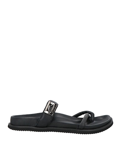 ALBERTO GUARDIANI Tongs Noir Cuir