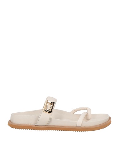 ALBERTO GUARDIANI Flip flops Off white Leather