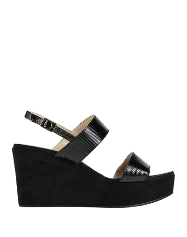 CINZIA SOFT Sandals Black Textile fibres