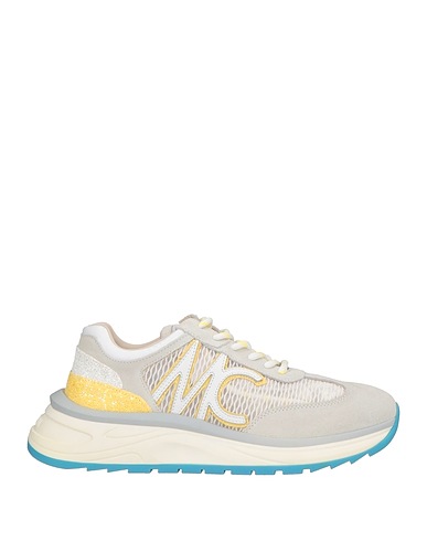 MARC CAIN Sneakers Light grey Leather, Textile fibers