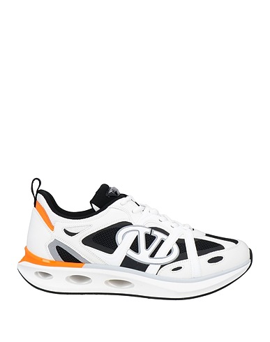 VALENTINO GARAVANI Sneakers White Leather, Textile fibres