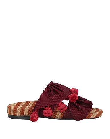 LA DOUBLE J Sandals Burgundy Textile fibres