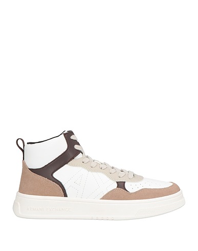 ARMANI EXCHANGE Sneakers Light brown 100% Polyester, Cow leather