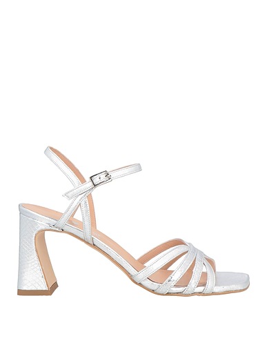 ANDREA PINTO Sandals Silver Leather