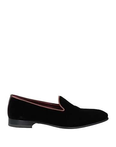 CALPIERRE Loafers Dark brown Textile fibres, Leather