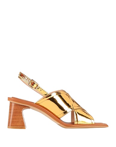 ZINDA Sandals Gold Leather