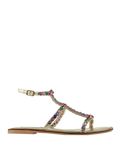STEVE MADDEN Sandals Gold Textile fibres