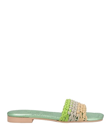 RAS Sandals Light green Textile fibres