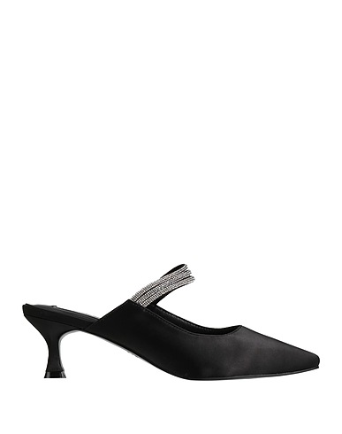 GAI MATTIOLO Mules and clogs LOVE TO LOVE	 Black Textile fibers