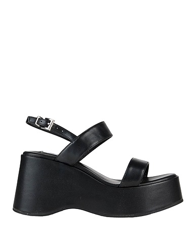GAI MATTIOLO Sandals LOVE TO LOVE	 Black Leather