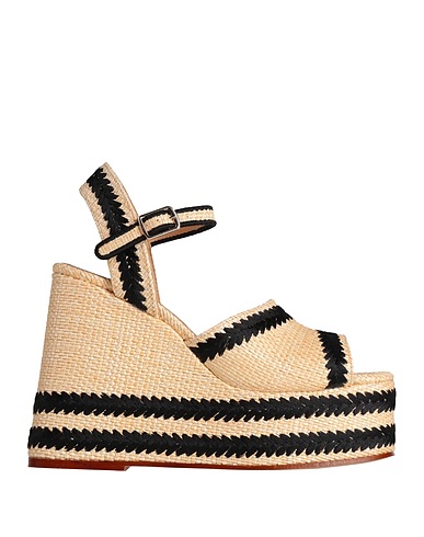 CASTAÑER Sandals Beige Textile fibers