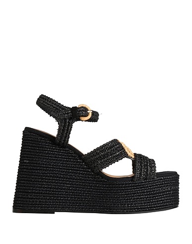 CASTAÑER Sandals Black Textile fibers