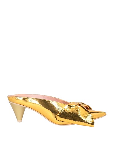 RAS Mules and clogs Gold Leather