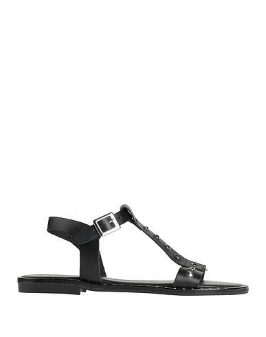 PREGUNTA Sandales Noir Cuir