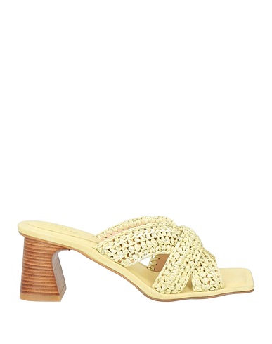 ZINDA Sandals Pastel yellow Natural raffia