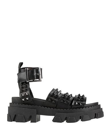NOA A. Sandals Black Leather