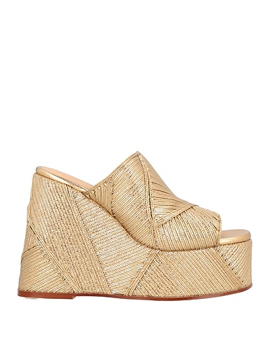 CASTAÑER Sandals Gold Textile fibers