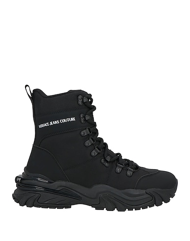 VERSACE JEANS COUTURE Ankle boot Black Textile fibers, Nylon