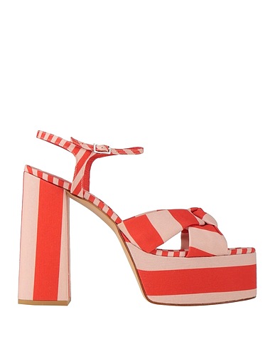 CASTAÑER Sandals Coral Textile fibres