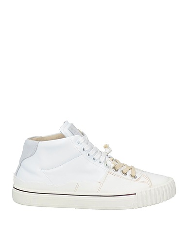 MAISON MARGIELA Sneakers Bianco Pelle, Fibre tessili