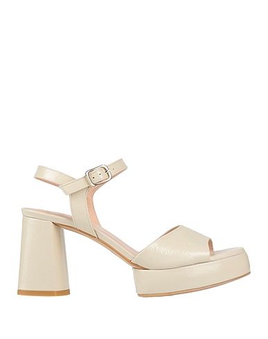 ZINDA Sandals Cream Leather