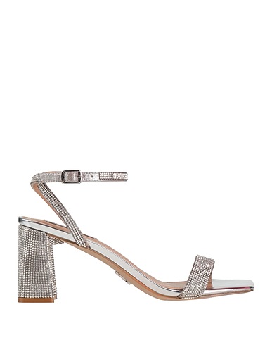 STEVE MADDEN Sandals Silver 100% Textile fibres