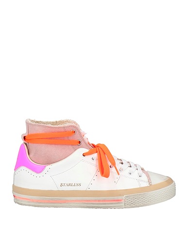 HIDNANDER Sneakers White Leather, Textile fibres