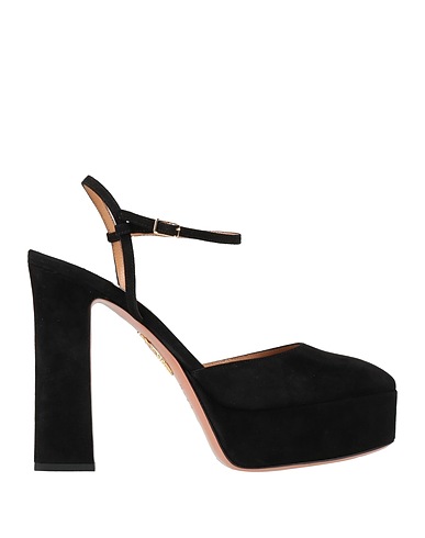 AQUAZZURA Court Black Leather