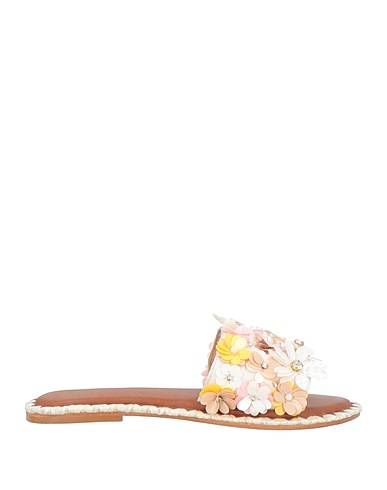 DE SIENA Sandals Ivory Textile fibres