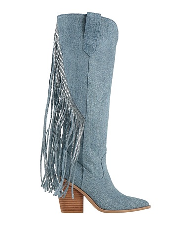 STEVE MADDEN Boots Blue Textile fibers