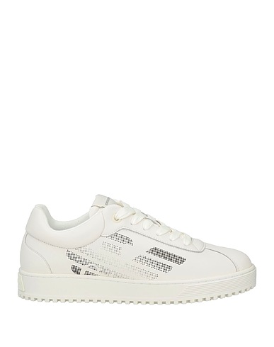 EMPORIO ARMANI Sneakers Blanc Cuir de bovin, Polyester