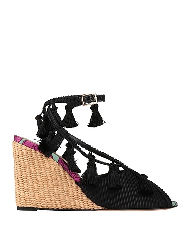 LA DOUBLE J Sandali Nero Fibre tessili
