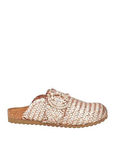 EKP COLLECTIONS Mules und Clogs Platin Leder