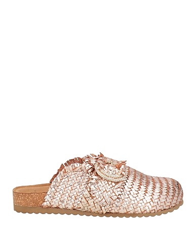 EKP COLLECTIONS Mules and clogs Rose gold Leather