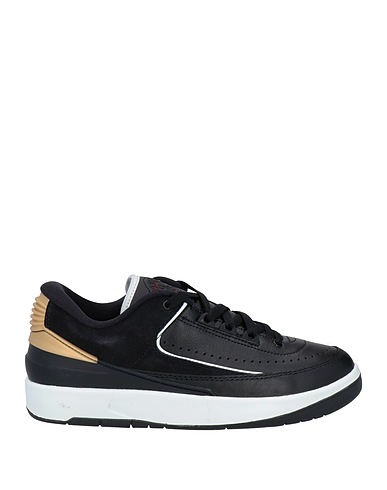 JORDAN Sneakers Black Leather, Textile fibres