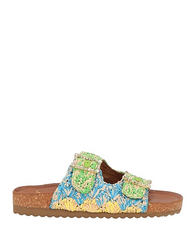 EKP COLLECTIONS Sandals Light green Textile fibres