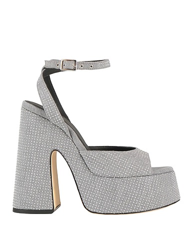 VIC MATIĒ Sandals Grey Textile fibres