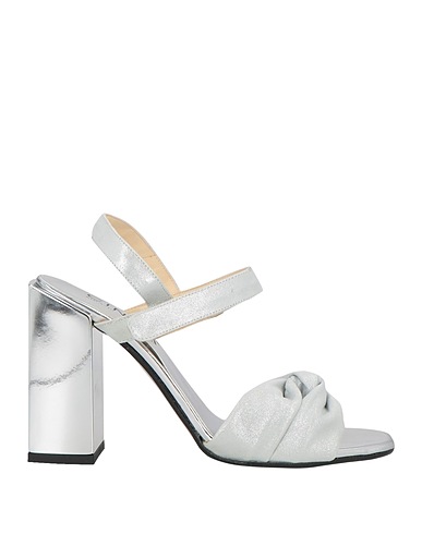 CINZIA SOFT Sandali Argento Fibre tessili