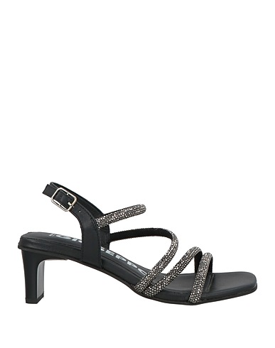 GIOSEPPO Sandals Black Leather, Other Fibres